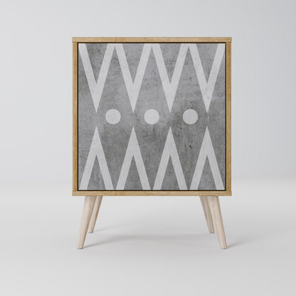 SHARP EDGES 1-Door Sideboard in Oak Effect