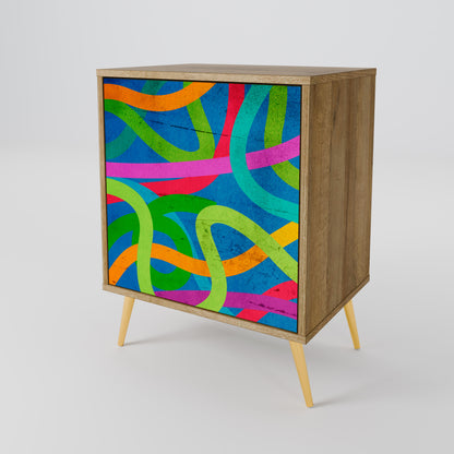 STREAMER TANGLE 1-Door Sideboard in Oak Effect