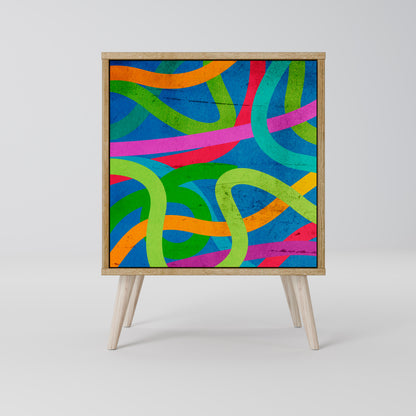 STREAMER TANGLE 1-Door Sideboard in Oak Effect