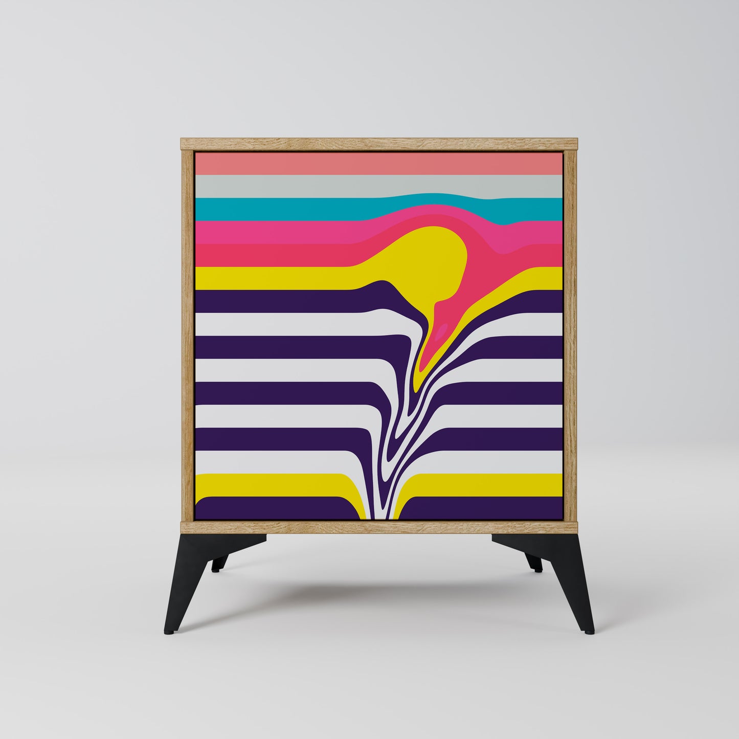 TONE COLLAPSE 1-Door Sideboard in Oak Effect