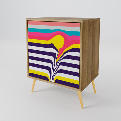 TONE COLLAPSE 1-Door Sideboard in Oak Effect