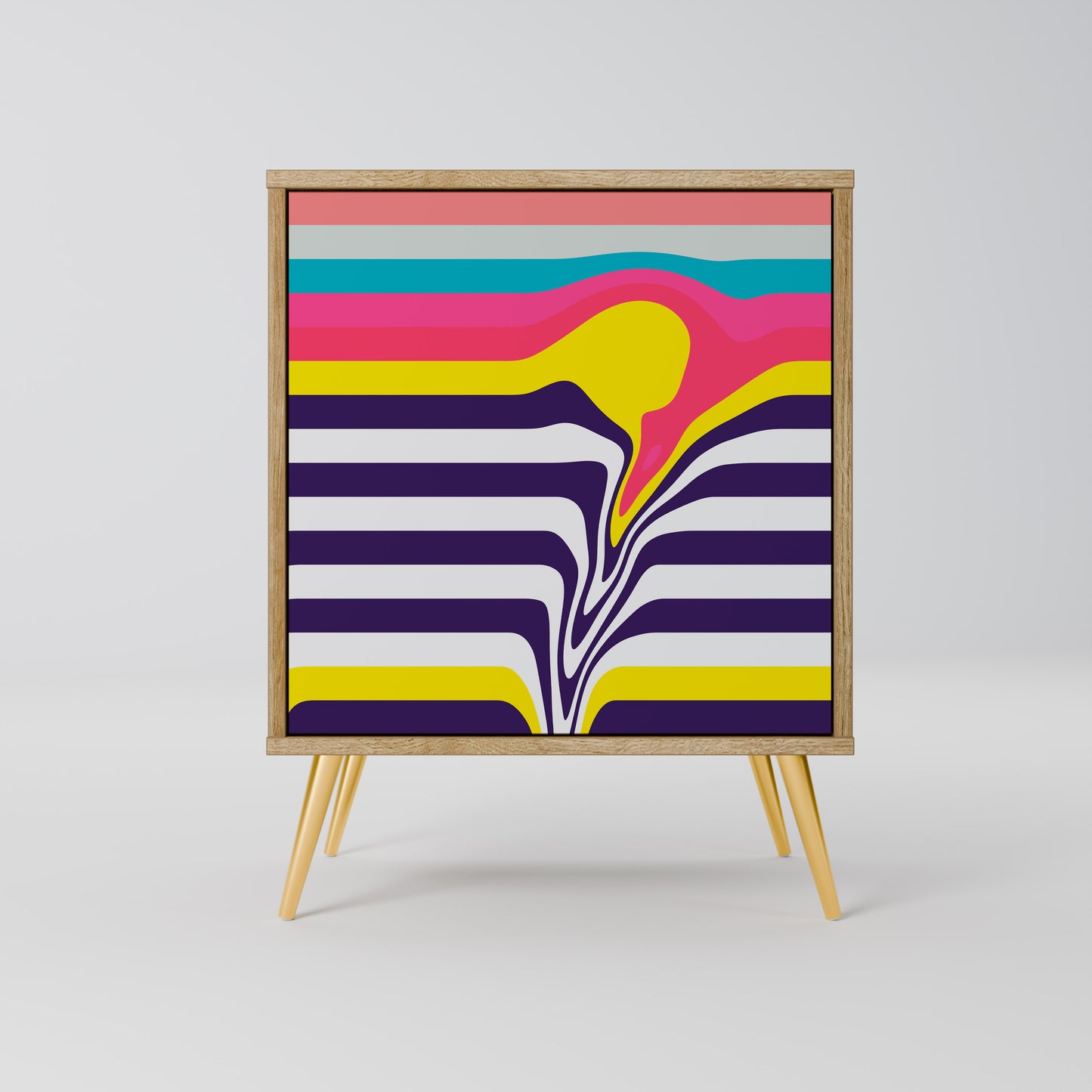 TONE COLLAPSE 1-Door Sideboard in Oak Effect