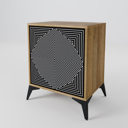 POLYGON ILLUSION 1-Door Sideboard in Oak Effect