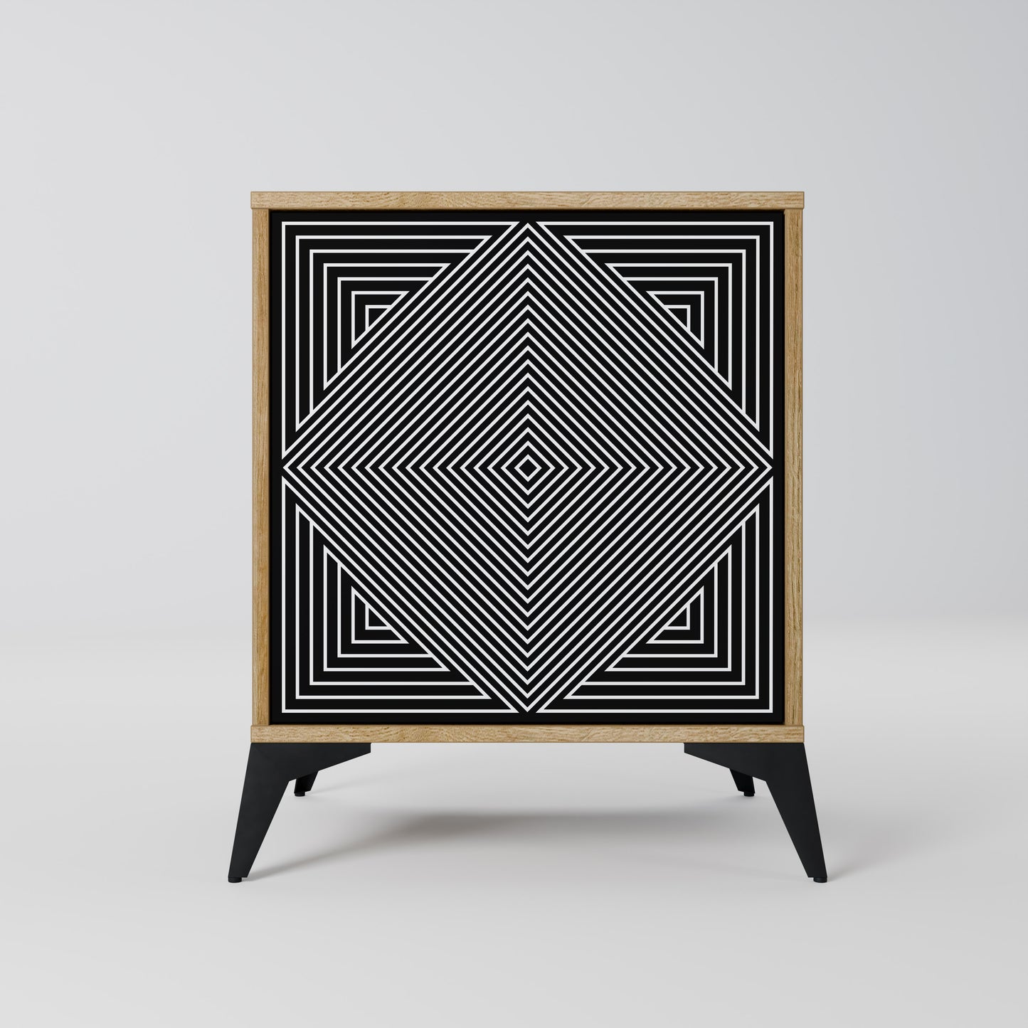 POLYGON ILLUSION 1-Door Sideboard in Oak Effect