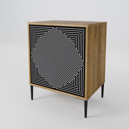 POLYGON ILLUSION 1-Door Sideboard in Oak Effect