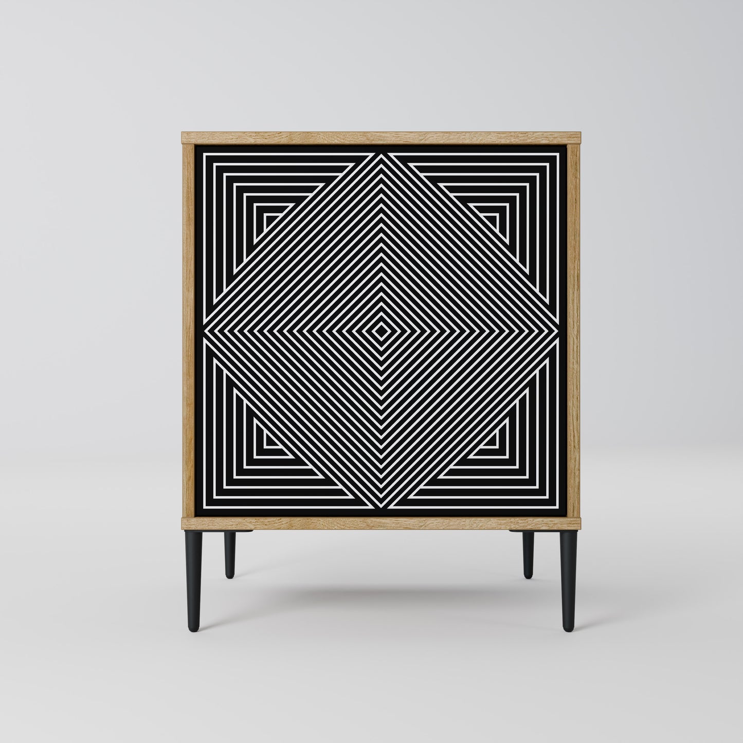 POLYGON ILLUSION 1-Door Sideboard in Oak Effect