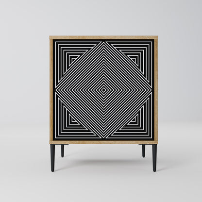POLYGON ILLUSION 1-Door Sideboard in Oak Effect