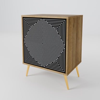 POLYGON ILLUSION 1-Door Sideboard in Oak Effect