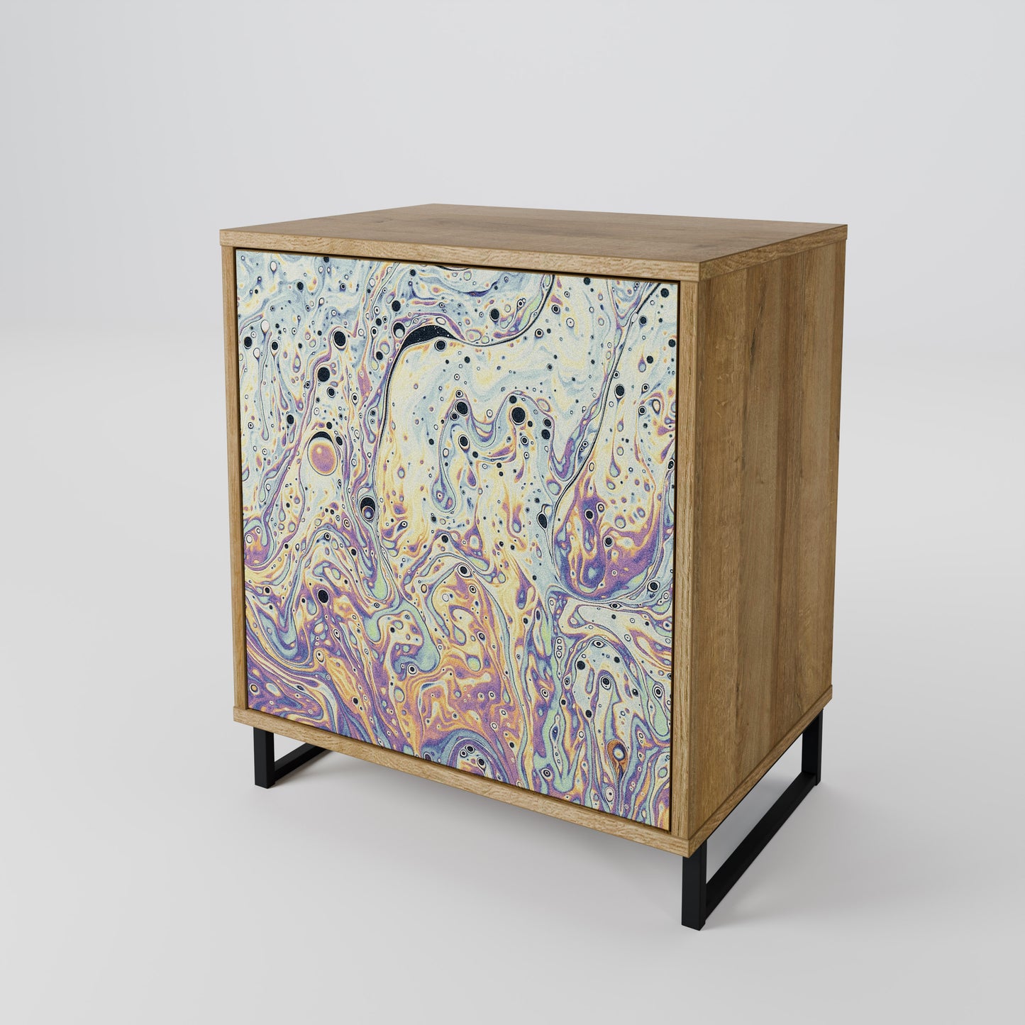 MOSAIC OF COLORS 1-Door Sideboard in Oak Effect
