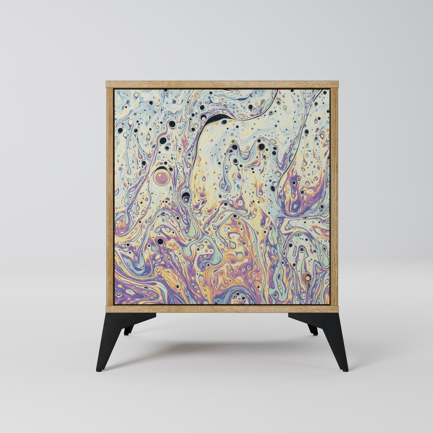 MOSAIC OF COLORS 1-Door Sideboard in Oak Effect