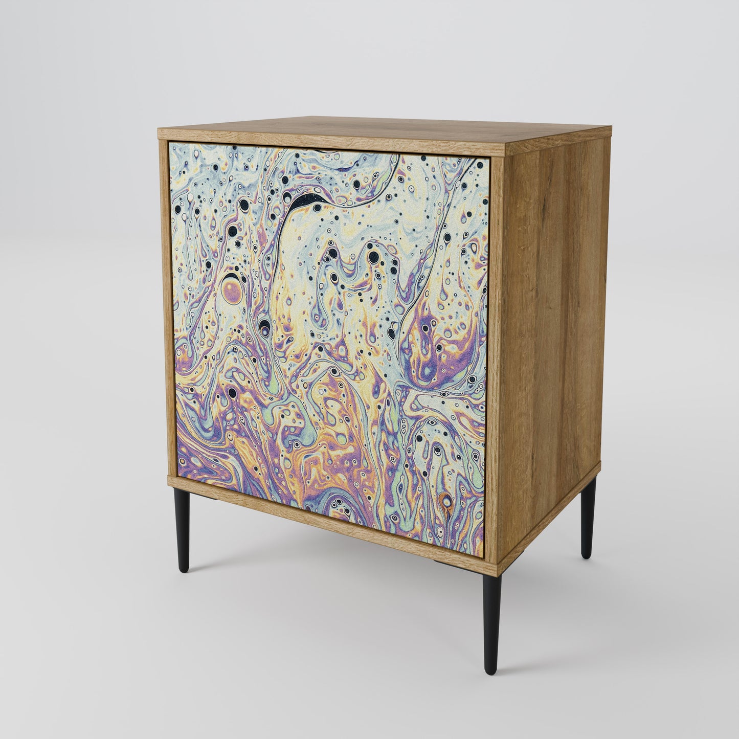 MOSAIC OF COLORS 1-Door Sideboard in Oak Effect