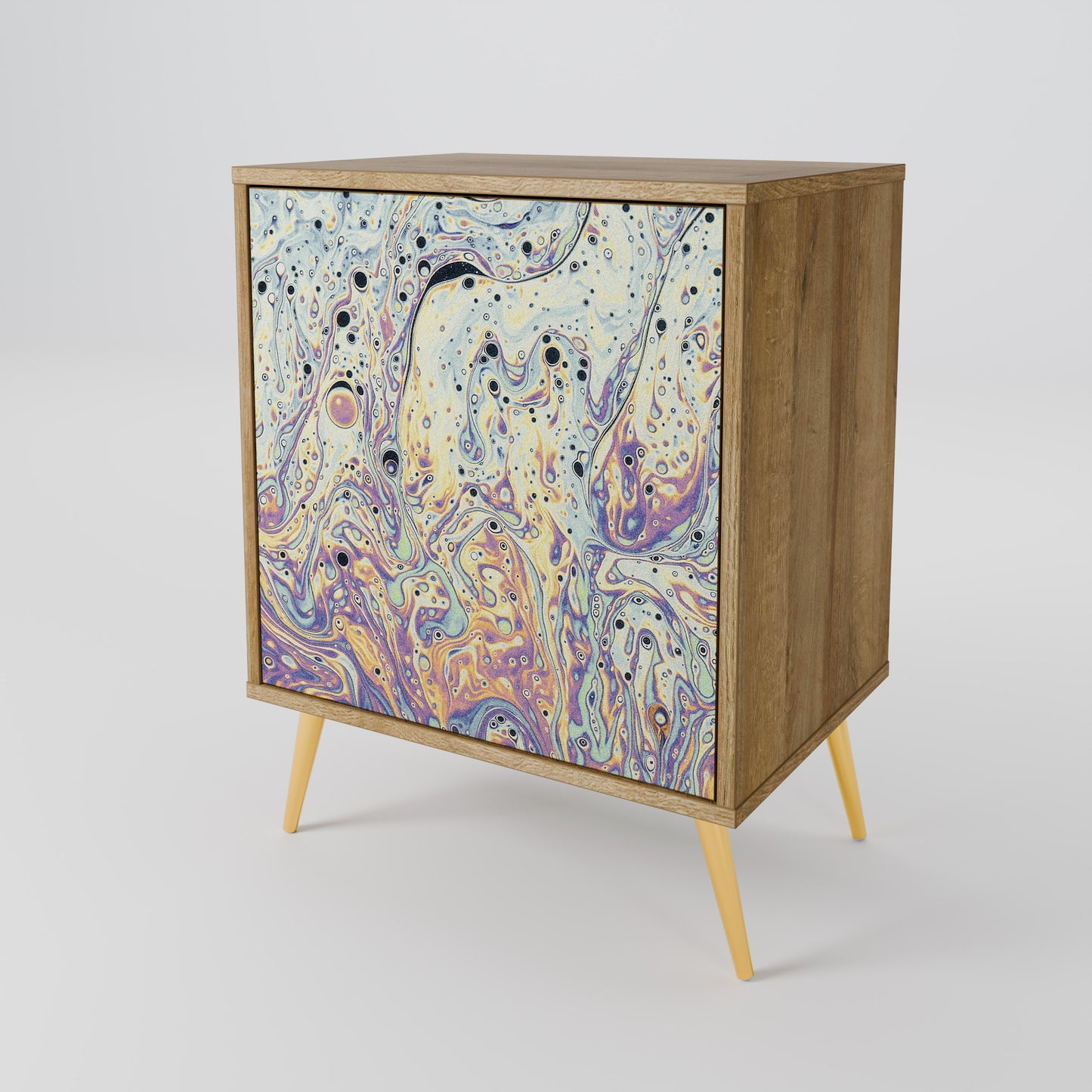 MOSAIC OF COLORS 1-Door Sideboard in Oak Effect