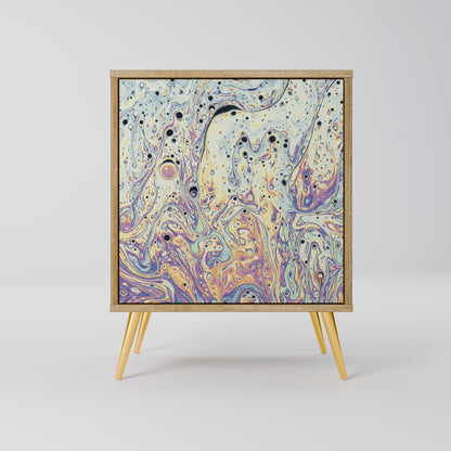 MOSAIC OF COLORS 1-Door Sideboard in Oak Effect