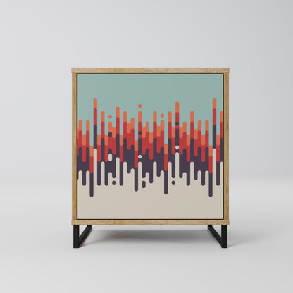 CHROMA CONTOURS 1-Door Sideboard in Oak Effect