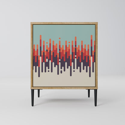 CHROMA CONTOURS 1-Door Sideboard in Oak Effect