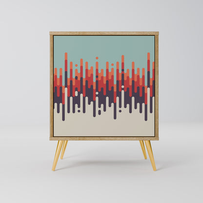 CHROMA CONTOURS 1-Door Sideboard in Oak Effect