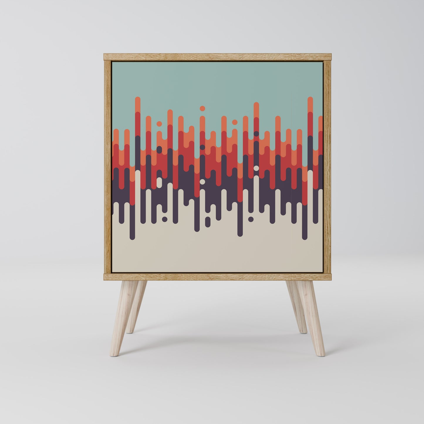 CHROMA CONTOURS 1-Door Sideboard in Oak Effect