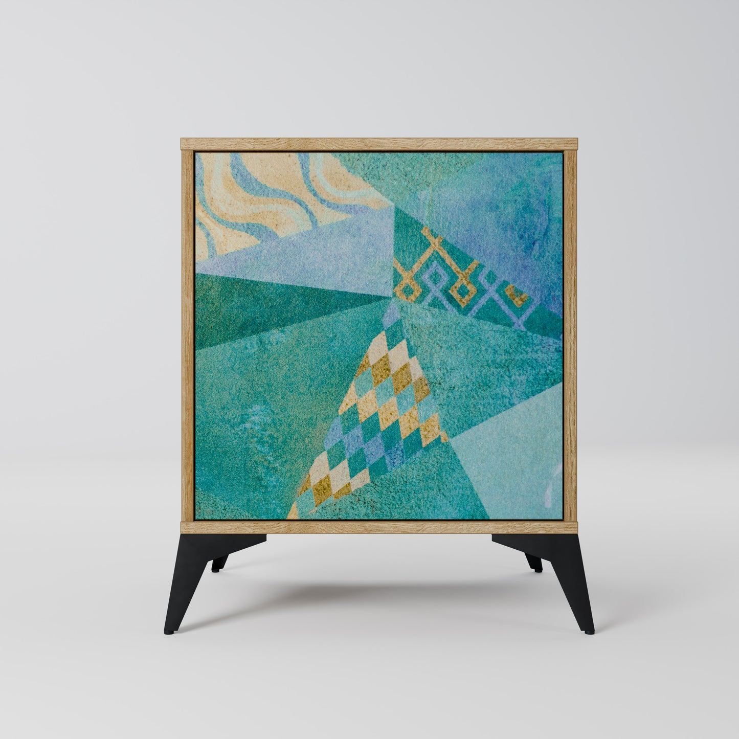 SPECTRUM SPLENDOR 1-Door Sideboard in Oak Effect