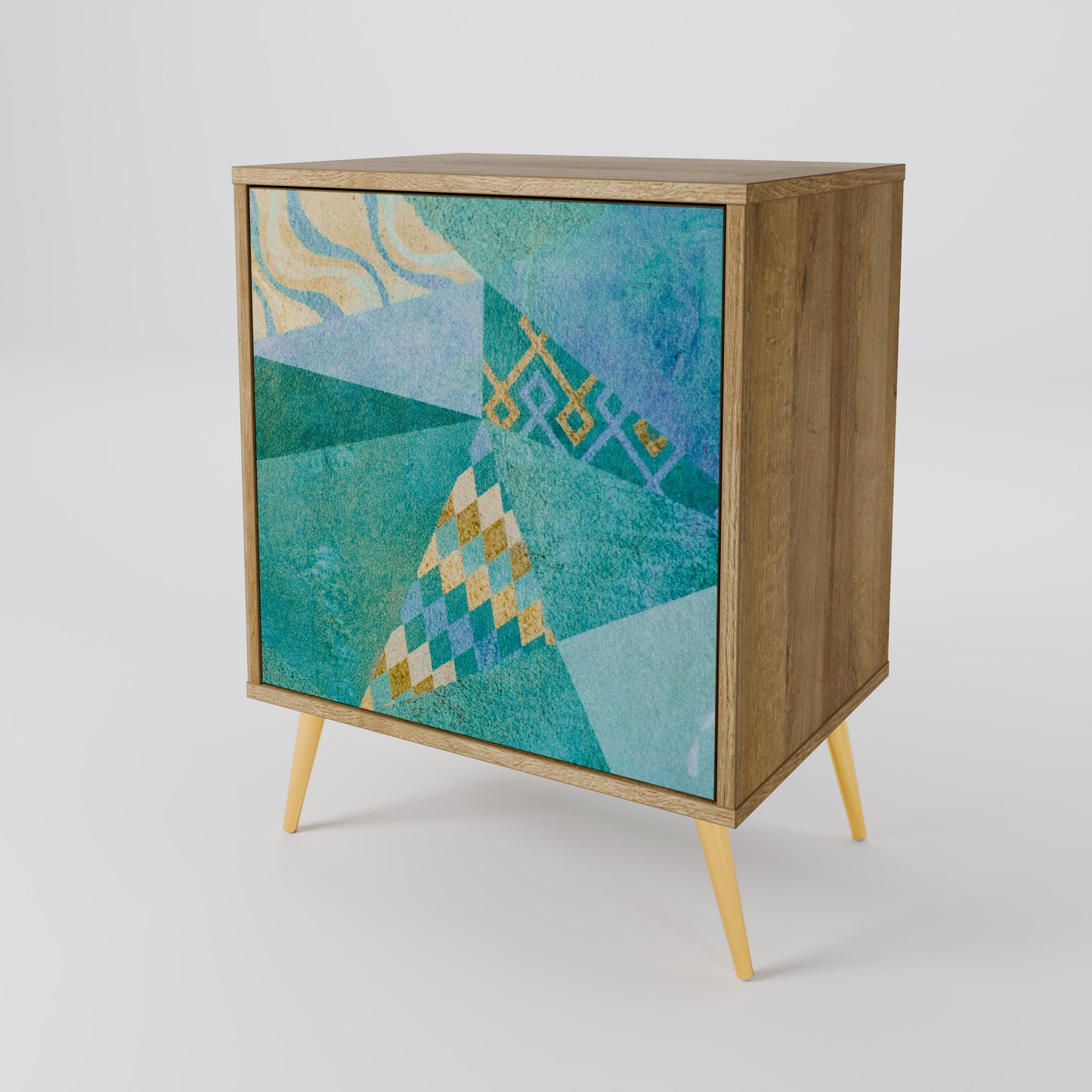 SPECTRUM SPLENDOR 1-Door Sideboard in Oak Effect