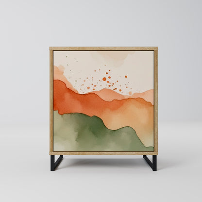 WATERCOLOUR PEAKS 1-Door Sideboard in Oak Effect