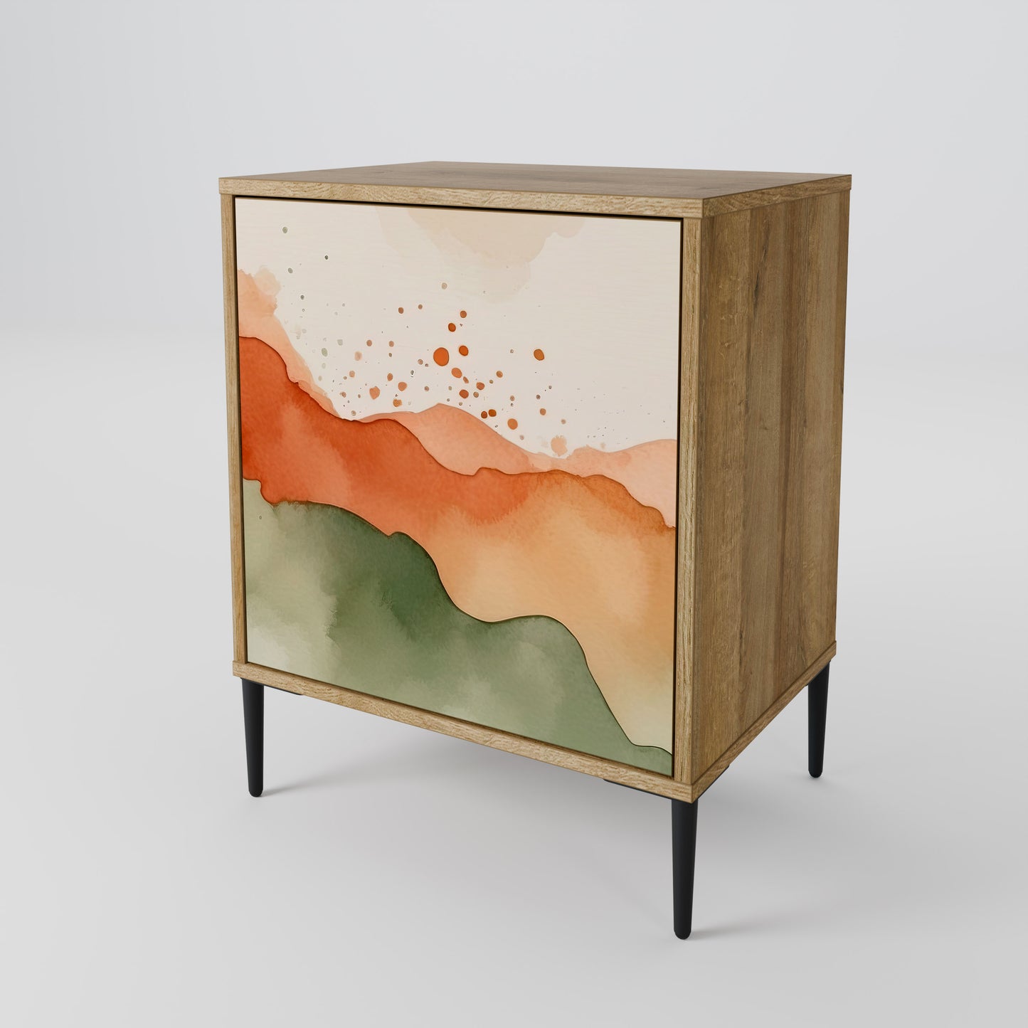 WATERCOLOUR PEAKS 1-Door Sideboard in Oak Effect