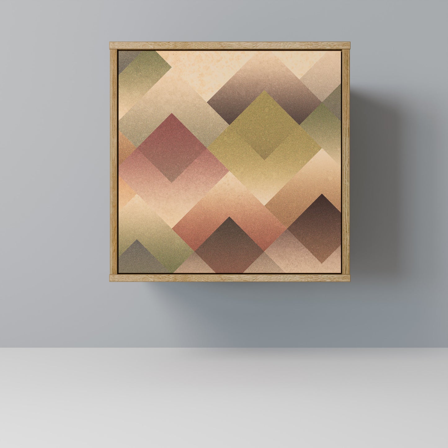 GEOMETRIC FUSION 1-Door Sideboard in Oak Effect