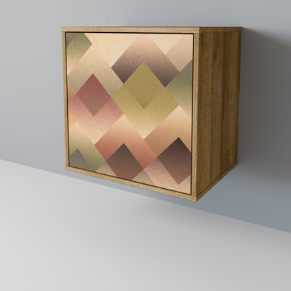 GEOMETRIC FUSION 1-Door Sideboard in Oak Effect