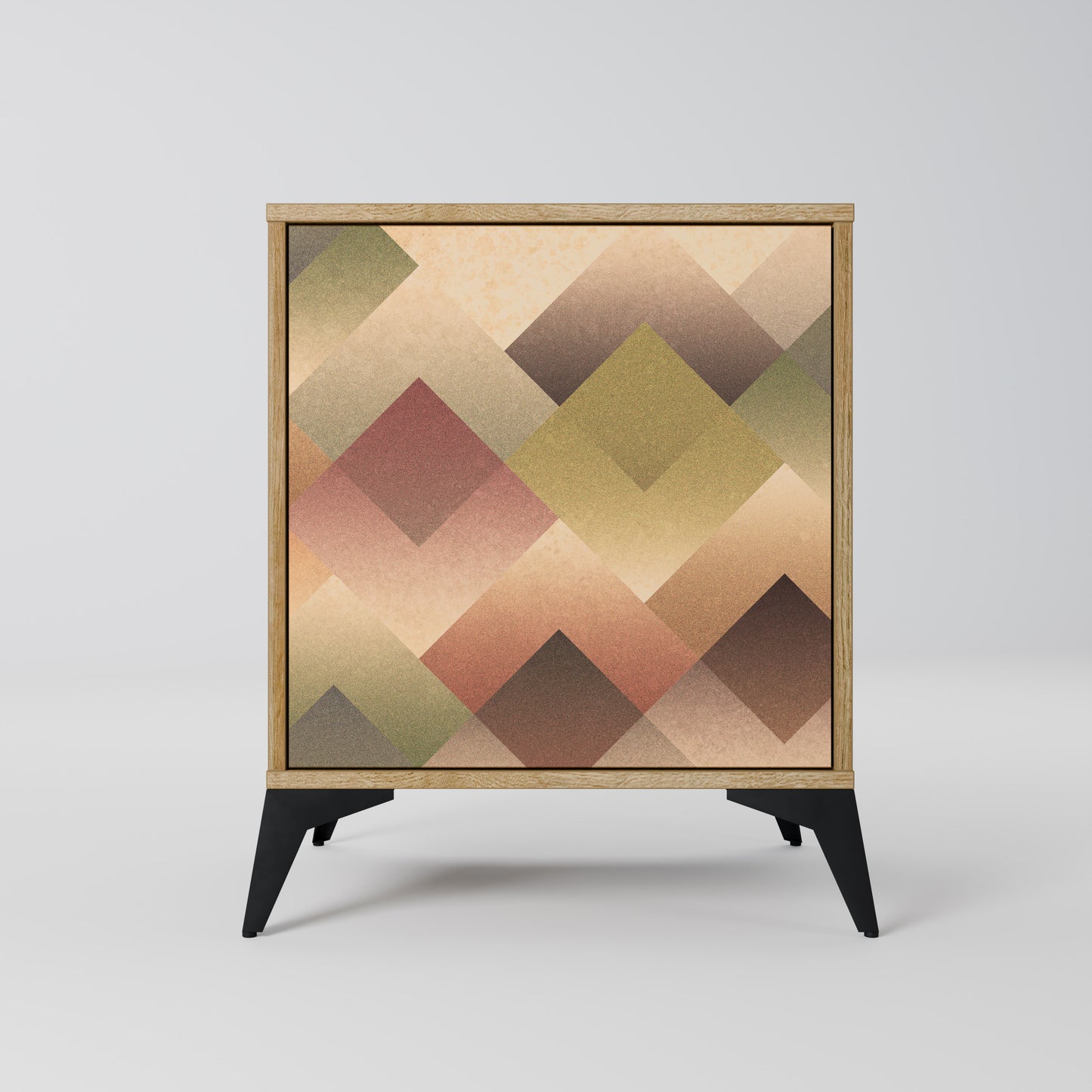 GEOMETRIC FUSION 1-Door Sideboard in Oak Effect
