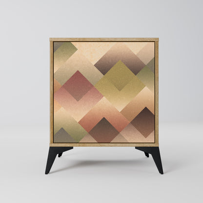 GEOMETRIC FUSION 1-Door Sideboard in Oak Effect