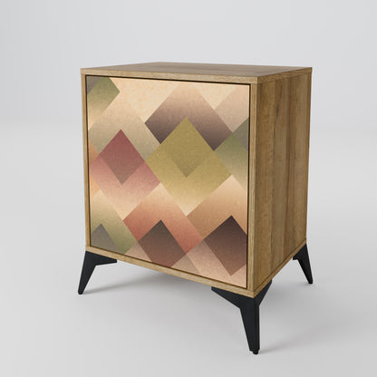 GEOMETRIC FUSION 1-Door Sideboard in Oak Effect