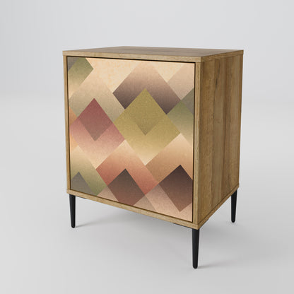 GEOMETRIC FUSION 1-Door Sideboard in Oak Effect