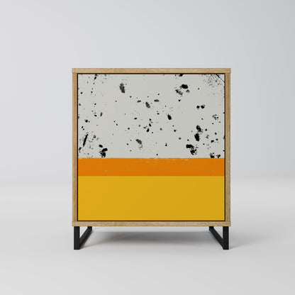 DYED BY ORANGE 1-Door Sideboard in Oak Effect