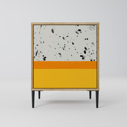 DYED BY ORANGE 1-Door Sideboard in Oak Effect