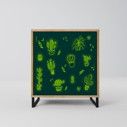 DESERT GREEN Madia a 1 anta effetto rovere