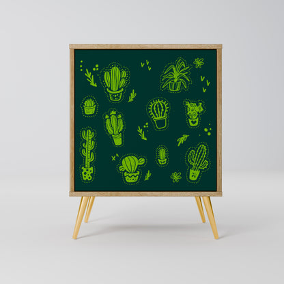 DESERT GREEN Madia a 1 anta effetto rovere