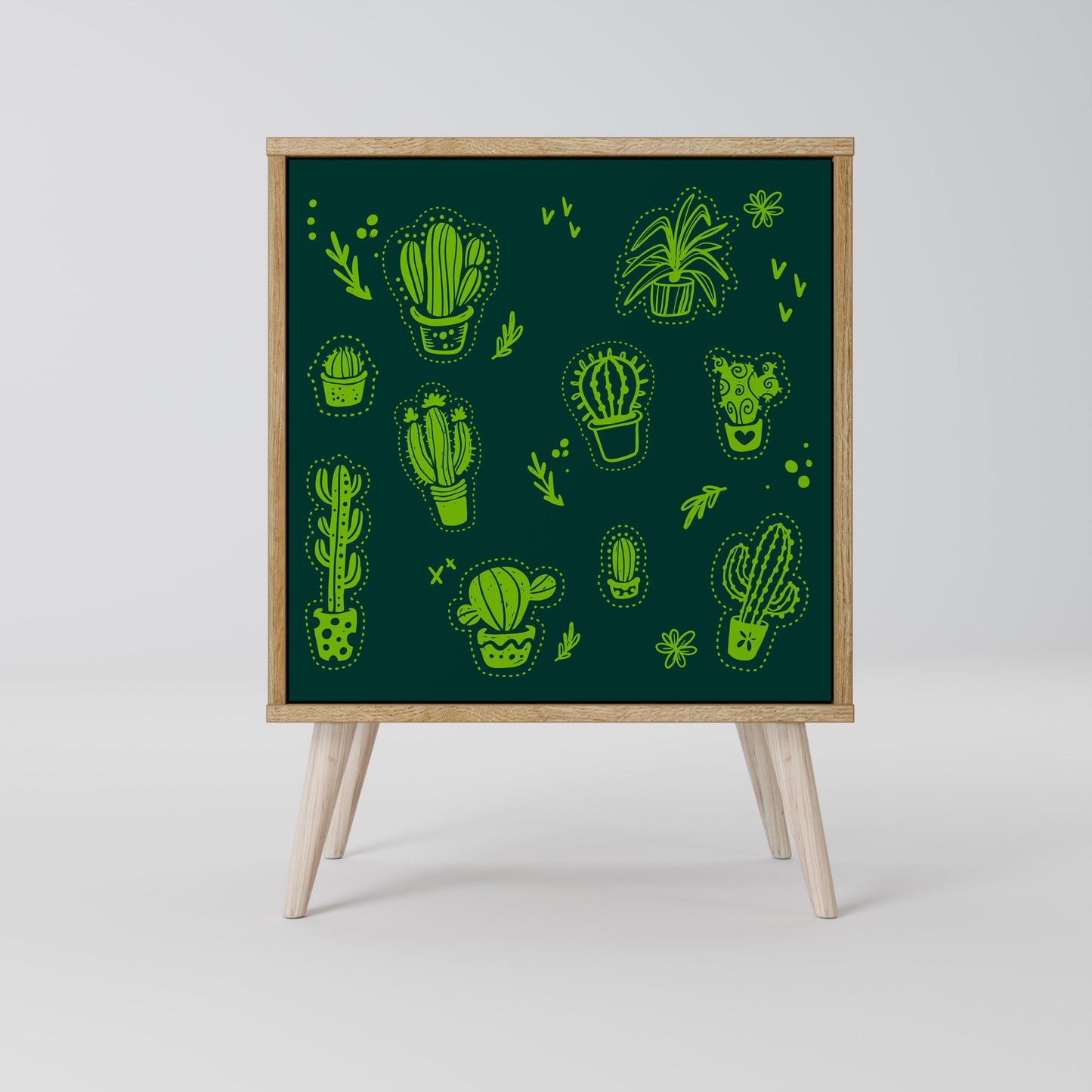 DESERT GREEN Madia a 1 anta effetto rovere