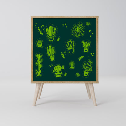 DESERT GREEN Madia a 1 anta effetto rovere