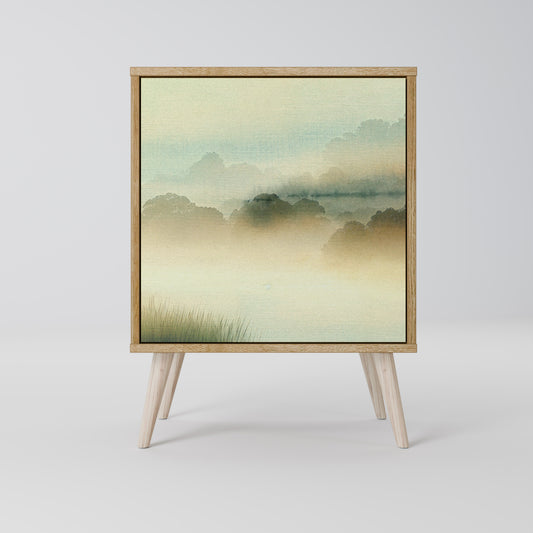 MORNING BY THE LAKE Madia a 1 anta effetto rovere