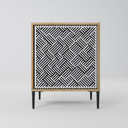 TEMPORARY SEQUENCE Madia a 1 anta effetto rovere