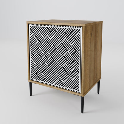 TEMPORARY SEQUENCE Madia a 1 anta effetto rovere