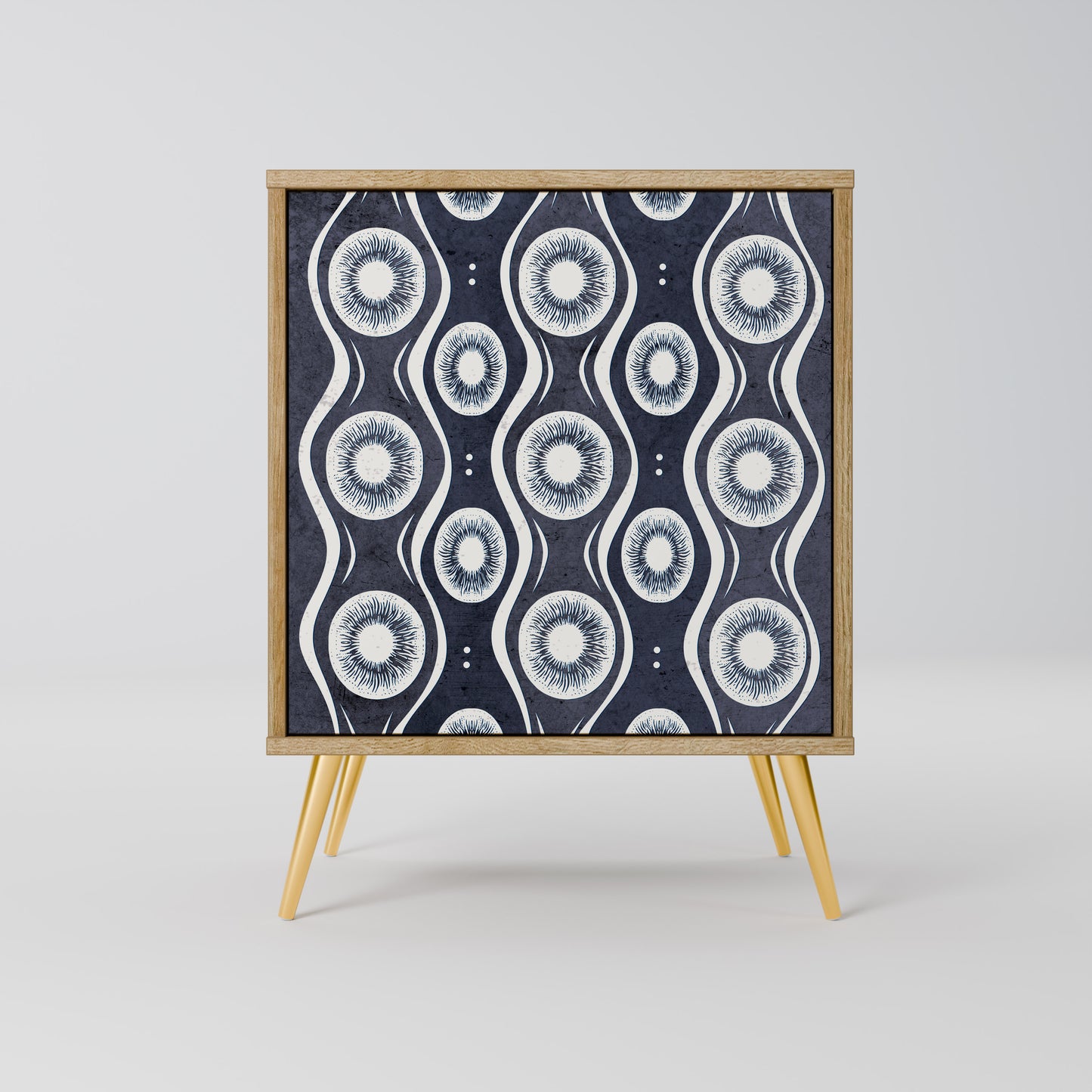 GRAPHITE EYES Madia a 1 anta effetto rovere