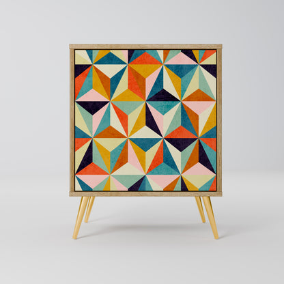 TESSELATE TREASURES Madia a 1 anta effetto rovere