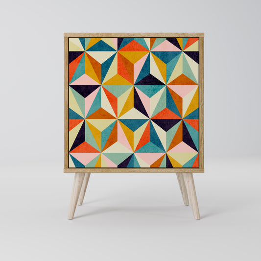 TESSELATE TREASURES Madia a 1 anta effetto rovere