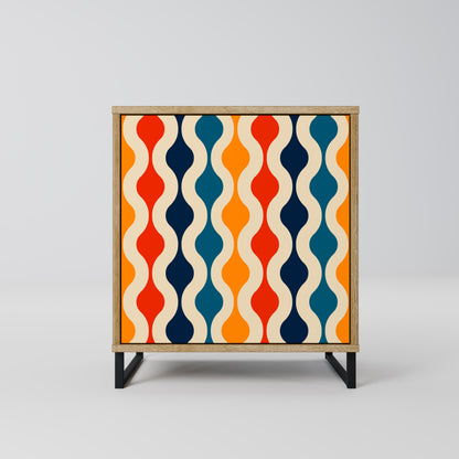 COLORFUL NOSTALGIA Madia a 1 anta effetto rovere