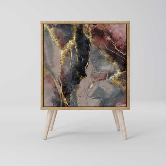 GOLDEN TIDES Madia a 1 anta effetto rovere