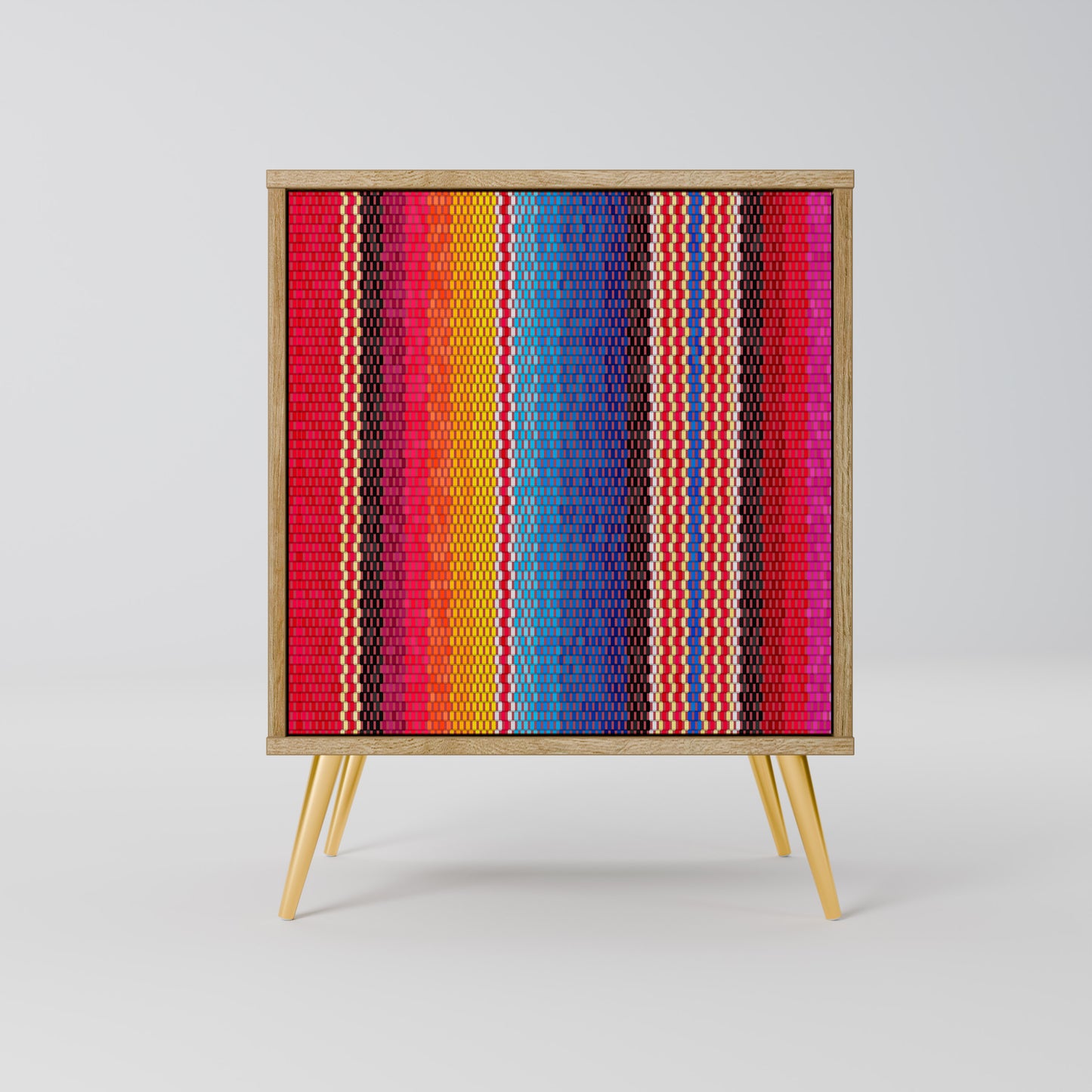 ETHNIC MEXICAN Madia a 1 anta effetto rovere