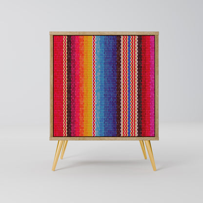 ETHNIC MEXICAN Madia a 1 anta effetto rovere