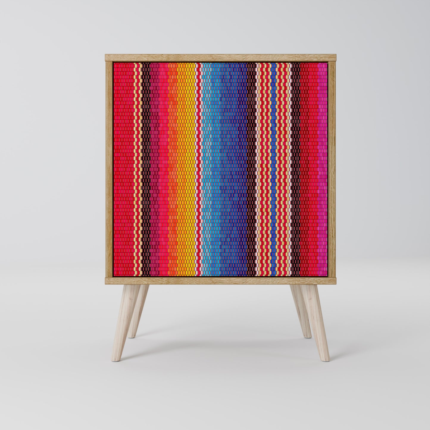 ETHNIC MEXICAN Madia a 1 anta effetto rovere