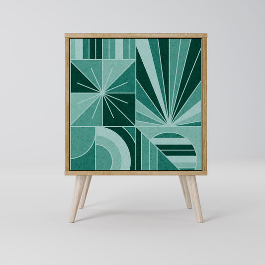 HARMONIC GRID Madia a 1 anta effetto rovere