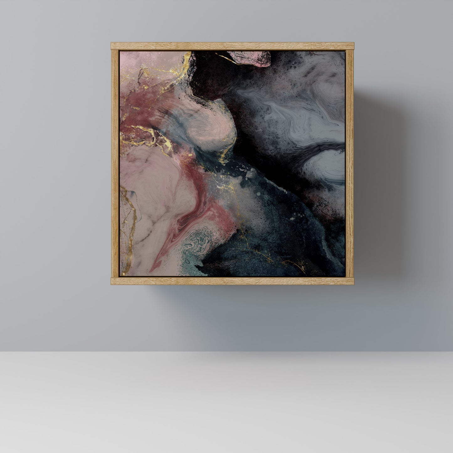 GILDED SWIRLS Madia a 1 anta effetto rovere